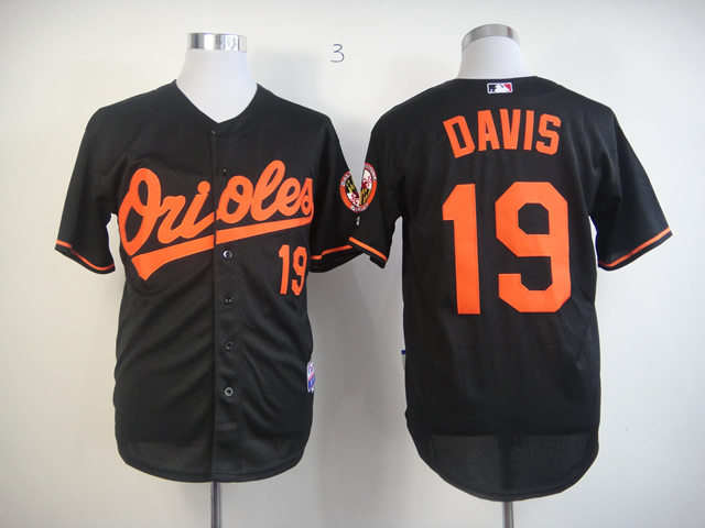 Men Baltimore Orioles #19 Davis Black MLB Jerseys